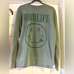 Sage green moms life sweatshirt perfect for Mother’s Day.